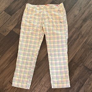 Men's Multicolor Plaid Puma Golf Pants